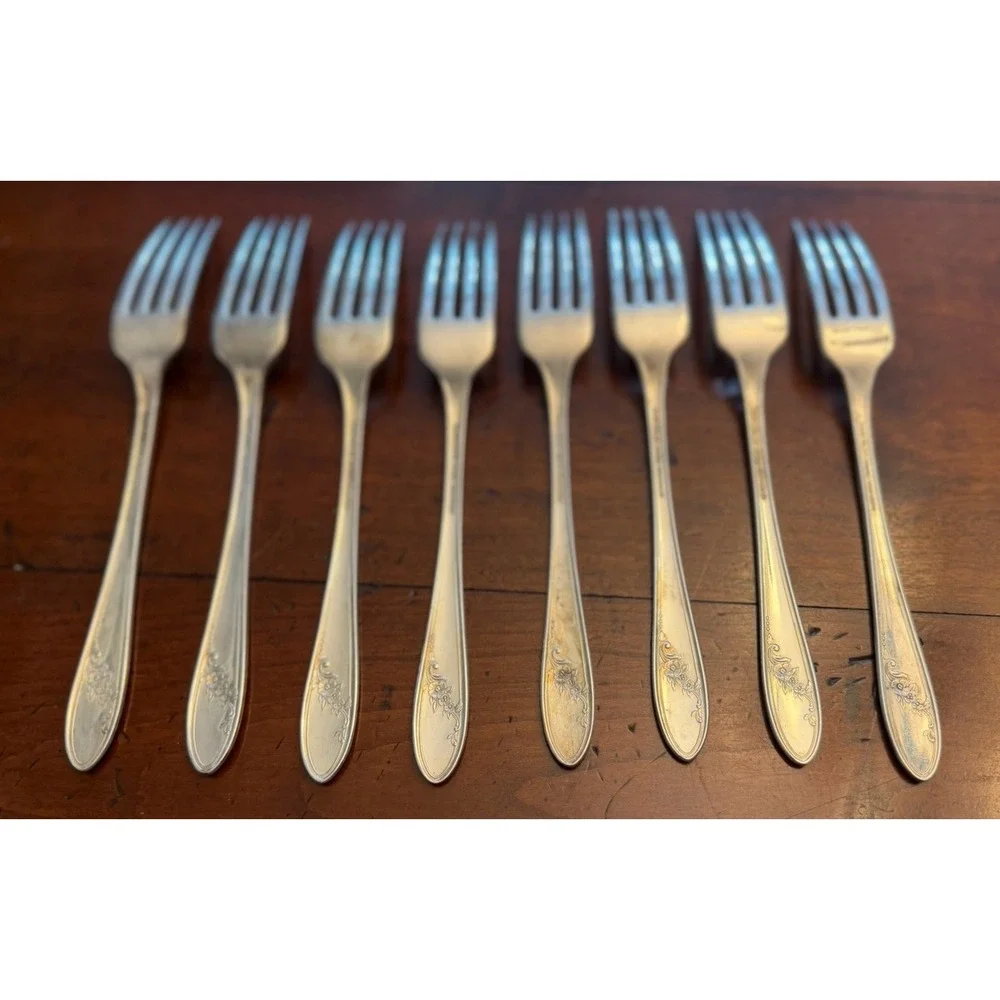 Vtg Oneida Tudor Plate Queen Bess II Silverplate Flatware 43 Piece Service for 6
